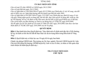 Quyết định 29/2008/QĐ-UBND Quy định chính sách đặc thù bồi thường, hỗ trợ, tái định cư khi thu hồi đất