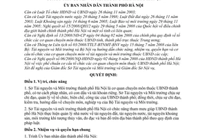 Quyết định 06/2008/QĐ-UBND  quy định chức năng, nhiệm vụ, quyền hạn và cơ cấu tổ chức của Sở Tài nguyên và Môi trường thành phố Hà Nội