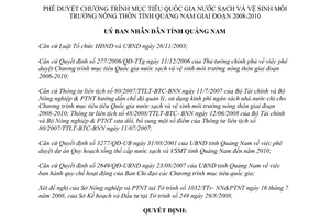 Quyết định 2966/QĐ-UBND 2008 chương trình mục tiêu quốc gia nước sạch Quảng Nam