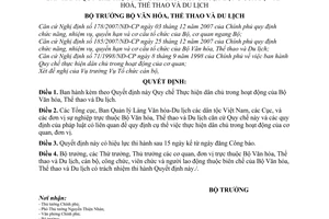 Quyết định 80/2008/QĐ-BVHTTDL quy chế thực hiện dân chủ trong hoạt động của Bộ Văn hoá, Thể thao và Du lịch