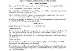 Quyết định 1752/QĐ-UBND 2008 hỗ trợ hộ chăn nuôi tiêu huỷ gia cầm bệnh cúm Bến Tre