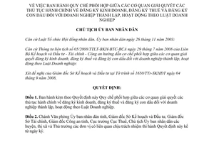 Quyết định 2796/QĐ-UBND năm 2008 Quy chế phối hợp giữa cơ quan giải quyết