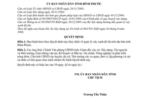 Quyết định 61/2008/QĐ-UBND quản lý cây xanh đô thị