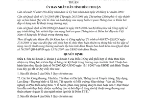 Quyết định 75/2008/QĐ-UBND thông báo hỏi đáp hàng rào kỹ thuật Bình Thuận