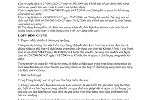 Thông tư 16/2008/TT-BXD hướng dẫn kiểm tra, chứng nhận đủ điều kiện đảm bảo an toàn chịu lực chứng nhận phù hợp chất lượng công trình xây dựng