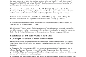 Circular No. 77/2008/TT-BTC of September 15, 2008, guiding the implementation of several measures to handle outstanding tax debts.