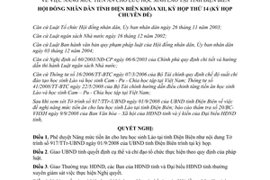 Nghị quyết 136/2008/NQ-HĐND nâng mức tiền ăn cho lưu học sinh Lào tỉnh Điện Biên