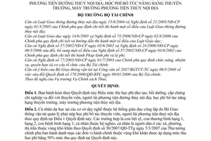 Quyết định 77/2008/QĐ-BTC mức thu và chế độ quản lý, sử dụng học phí đào tạo, bồi dưỡng, cấp chứng chỉ nghiệp vụ người lái phương tiện đường thủy