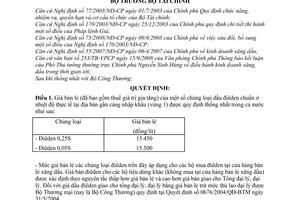 Quyết định 78/2008/QĐ-BTC  giảm giá bán dầu điêden và cơ chế điều hành kinh doanh xăng dầu