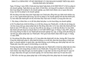 Chỉ thị 18/2008/CT-UBND triển khai thực hiện Nghị định 66/2008/NĐ-CP hỗ trợ pháp lý doanh nghiệp địa bàn Hồ Chí Minh