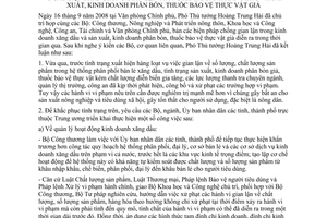 Thông báo 259/TB-VPCP ý kiến kết luận Phó Thủ tướng Hoàng Trung Hải họp bàn biện pháp chống gian lận kinh doanh xăng dầu bón thuốc bảo vệ thực vật giả