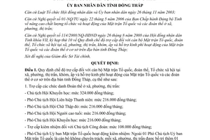 Quyết định 35/2008/QĐ-UBND chế độ, chính sách cán bộ Mặt trận Tổ quốc