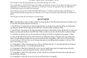 Quyết định 42/2008/QĐ-UBND xin phép và thẩm quyền cấp phép xây dựng trạm thu