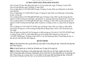 Quyết định 50/2008/QĐ-UBND đo đạc bản đồ Tỉnh Thái Nguyên