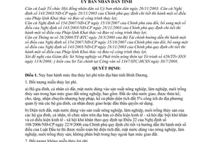 Quyết định 48/2008/QĐ-UBND mức thu thủy lợi phí trên địa bàn tỉnh Bình Dương