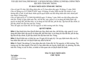 Quyết định 29/2008/QĐ-UBND chế độ thu, nộp, quản lý sử dụng phí thẩm định cấp quyền sử dụng đất,