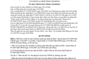 Quyết định 44/2008/QĐ-UBND miễn thu khoản lệ phí