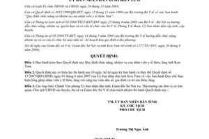 Quyết định 45/2008/QĐ-UBND chức năng nhiệm vụ nhân viên y tế thôn làng Kon Tum