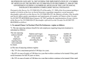 Circular No. 19/2008/TT-BLDTBXH on amendments and supplements to the Circular No