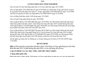 Quyết định số 1730/QĐ-UBND 2008 quy hoạch Bưu chính Viễn thông Công nghệ thông tin Ninh Bình