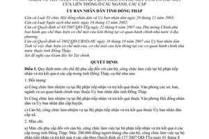 Quyết định 37/2008/QĐ-UBND mức chi chế độ phụ cấp cán bộ công chức tiếp nhận và trả kết quả theo cơ chế 1 cửa, 1 cửa liên thông các ngành, các cấp