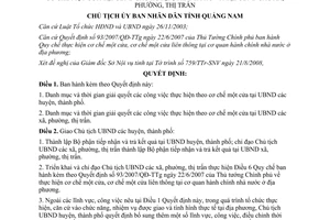 Quyết định 3129/QĐ-UBND năm 2008 danh mục và thời gian giải quyết công việc