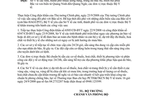 Công điện 6549/CĐ-BYT phương án bảo vệ di dời cơ sở y tế đảm bảo an toàn bệnh nhân cán bộ y tế dự trữ đầy đủ thuốc hoá chất thiết bị y tế nơi mưa lũ