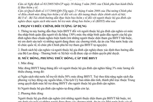 Thông tư liên tịch  10/2008/TTLT-BYT-BTC  hướng dẫn thực hiện bảo hiểm y tế đối với người thuộc hộ gia đình cận nghèo