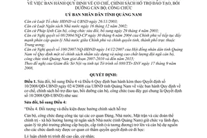 Quyết định 38/2008/QĐ-UBND sửa đổi Quyết định 10/2008/QĐ-UBND