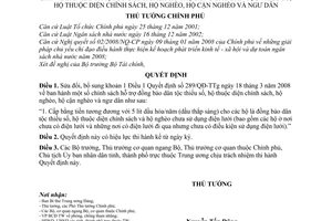 Quyết định 1366/QĐ-TTg chính sách hỗ trợ đồng bào dân tộc thiểu số, hộ thuộc diện chính sách, hộ nghèo, hộ cận nghèo và ngư dân