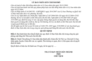 Quyết định 1584/2008/QĐ-UBND thực hiện dân chủ trong công tác giải phóng mặt bằng khi Nhà nước thu hồi đất