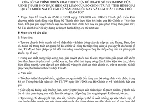 Kế hoạch hành động 849/KH-STC tình hình giải quyết khiếu nại tố cáo