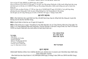 Quyết định 102/2008/QĐ-UBND Quy chế phối hợp trong công tác chống buôn