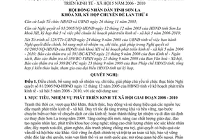 Nghị quyết 231/2008/NQ-HĐND bổ sung Nghị quyết 81/2005/NQ-HĐND Sơn La