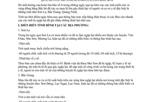 Báo cáo 1036/BC-BYT tình hình thiệt hại y tế công tác phòng, chống khắc phục hậu quả mưa lũ bão 6