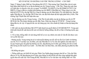 Thông báo 434/TB-BGTVT kết luận Thứ trưởng Ngô Thịnh Đức họp thẩm định thiết kế dự án đường cao tốc Trung Lương Cần Thơ
