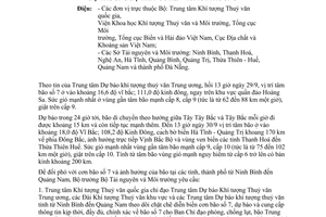 Công điện 03/CĐ-BTNMT đối phó cơn bão số 7 ảnh hưởng bão