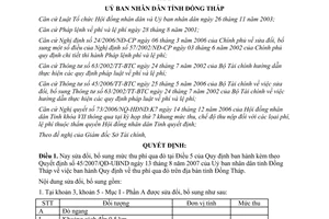 Quyết định 40/2008/QĐ-UBND sửa đổi phí qua đò Đồng Tháp
