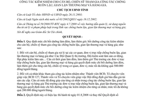 Quyết định 1340/QĐ-UBND năm 2008 chi bồi dưỡng chống buôn lậu gian lận thương mại hàng giả Bắc Ninh