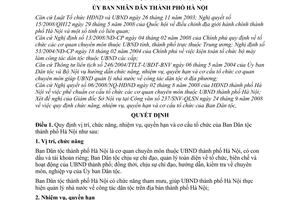 Quyết định 21/2008/QĐ-UBND quy định chức năng, nhiệm vụ, quyền hạn và cơ cấu tổ chức Ban dân tộc thành phố Hà Nội