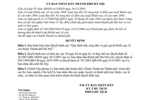 Quyết định 19/2008/QĐ-UBND quy định tiếp công dân và giải quyết khiếu nại, tố cáo thuộc thành phố Hà Nội