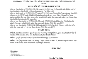 Quyết định 1280/QĐ-SYT Chương trình phổ biến, giáo dục pháp luật y tế từ năm 2008 đến 2012