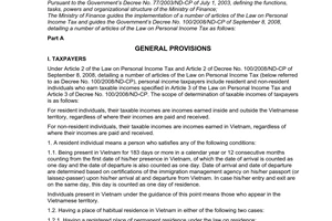 Circular No. 84/2008/TT-BTC of September 30, 2008, guiding the implementation of