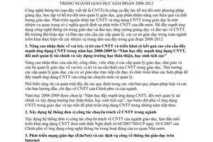 Chỉ thị 55/2008/CT-BGDĐT tăng cường giảng dạy đào tạo ứng dụng công nghệ thông tin ngành giáo dục giai đoạn 2008-2012