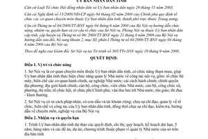 Quyết định 1898/QĐ-UBND năm 2008 chức năng nhiệm vụ quyền hạn Sở Nội vụ Bến Tre