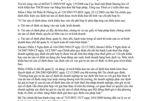 Công văn  3708/TCT-CS trích khấu hao TSCĐ mua vào bằng hóa đơn bất hợp pháp