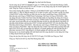 Công văn  3696/TCT-CS điều kiện áp dụng thuế suất thuế GTGT 0% đối với dịch vụ xây dựng cung cấp cho doanh nghiệp chế xuất