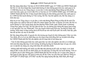 Công văn 2009/BXD-KTQH Quy hoạch KG kiến trúc cảnh quan tỷ lệ 1/2000 đường Phạm Hùng, Lê Văn Lương Điều chỉnh Khu vực xung quanh TT hội nghị QG