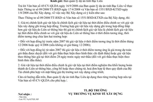 Công văn  205/BXD-KTXD hướng dẫn thực hiện TT 09/2008/TT-BXD, VB 1551/BXD-KTXD