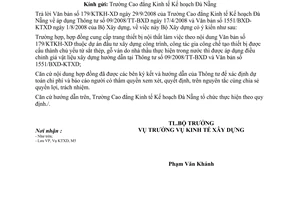 Công văn  217/BXD-KTXD hướng dẫn thực hiện TT  09/2008/TT-BXD, VB 1551/BXD-KTXD